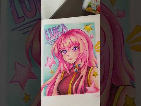 Luka Luka 🌟 Night Fever      #vocaloid #lukamegurine #artprocess #drawing