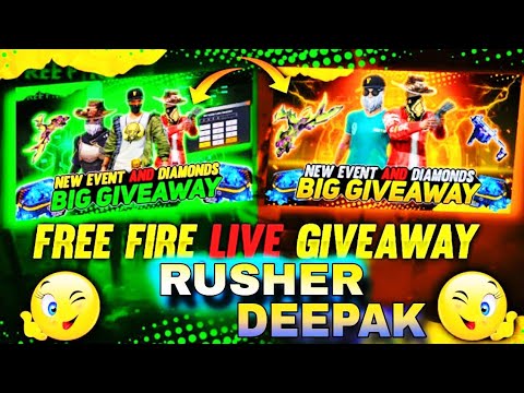 Rusher Deepak is live! #badge99 #freefirelive #fflive #giveaway