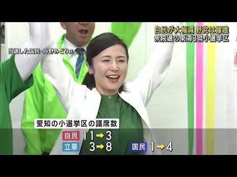 衆院選の東海3県小選挙区　自民が大幅に議席を減らし、野党は躍進　 (24/10/28 12:02)