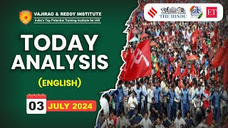 03 July 2024 Today Analysis in English by Vajirao & Reddy Institute