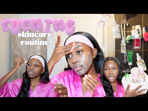 7 Step Evening Skincare Routine for glowy and clear skin! 🌿 | treating hyperpigmentation.