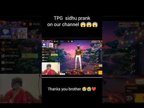 TPG Sidhu  prank on our live stream 🤯😱🥹🥹😭 ‎@tpgsidhu925   ‎@SidhuGamingFF    tq  brother 😍🤯#ff