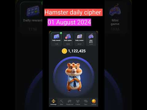 Daily cipher Hamster Kombat 01 August 2024 #dailycipher #hamsterdailycipher #hamsterkombat