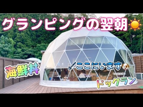 【グランピングの朝食🥪】#アクアヴィレッジ天橋立③ #ドッグラン #とれとれセンター