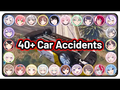 40+ Car Accidents in HoloGTA, some Holomems are too powerful for seatbelt 【Hololive / HoloGTA】