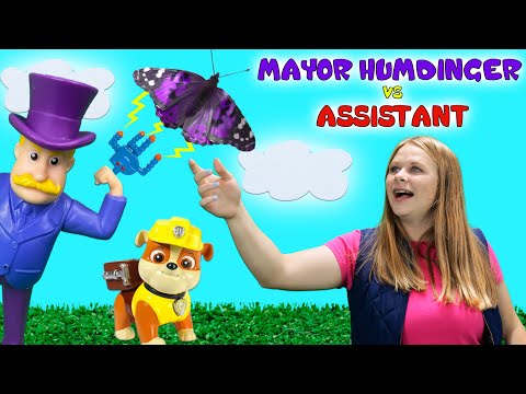 Assistant and Paw Patrol has a Secret Mission to foil Mayor Humdinger Butterfly Drone