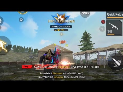 Free fire max ranked game- 7+ kills only headshot gameplay. Full rush gameplay @Gamechanger025