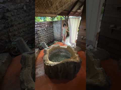 Private Hot Spring Tub in Pai Resort 🇹🇭 #thailand #paithailand