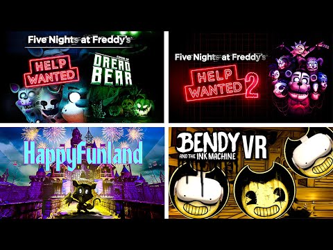 VR Horror Marathon | FNAF Help Wanted 1 & 2 | HappyFunland | Bendy and the Ink Machine VR