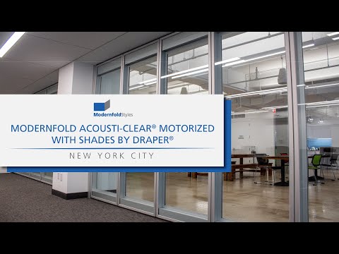 The Solution is Clear With Modernfold Acousti-Clear Motorized Shade by Draper