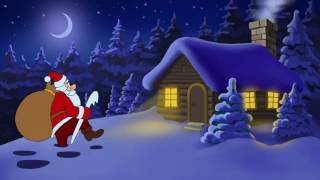 Christmas and New Year with cartoon Santa Claus HD