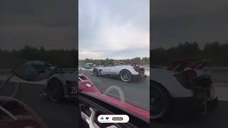 2 Pagani Roadsters Racing On Highway🏎  #shorts  #billionaire  #pagani   #luxury