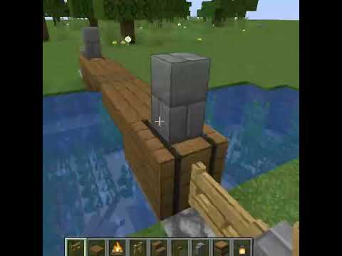 Minecraft : bridge design build hack ||#shorts