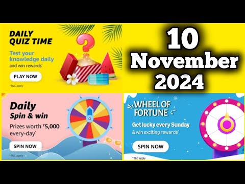 Amazon Funzone Coins Quiz Answers Today I Amazon Quiz Today | Amazon's Quiz Answers Today