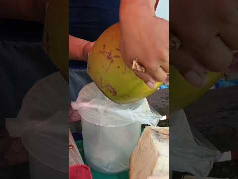 freshly cut BUKO juice pH street food #satisfying #bukojuice #streetfood #youtubeshorts #Gatchie Jr