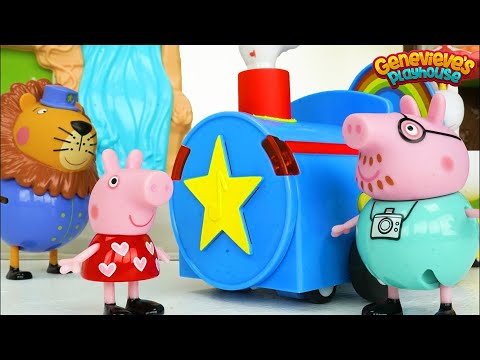 Peppa Pig Toy Zoo Animal Video de aprendizaje para niños!