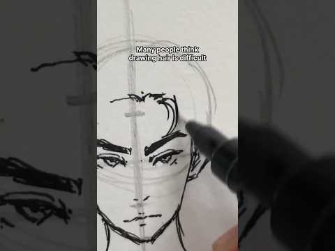 EASIEST WAY to DRAW ANIME FACE!!🔥 - #art