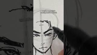 EASIEST WAY to DRAW ANIME FACE!!🔥 - #art