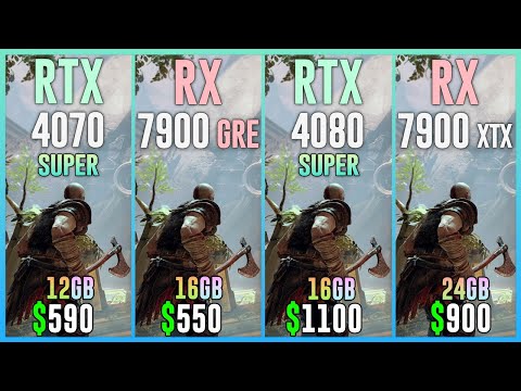 RTX 4070 SUPER vs RX 7900 GRE vs RTX 4080 SUPER vs RX 7900 XTX - Test in 20 Games