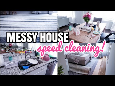 MESSY HOUSE SPEED CLEANING | REAL LIFE MESS | EXTREME CLEANING MOTIVATION | ACTUAL MESS