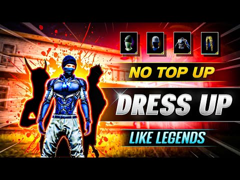 NO TOP UP DRESS UP LIKE LEGENDS || NEW NO TOP UP FREESTYLE DRESS COMBINATION||NEW DRESS COMBINATION🔥