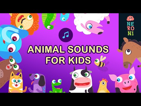 Animal Sounds With Beautiful Animations | Baby First Words | Neroni Kids