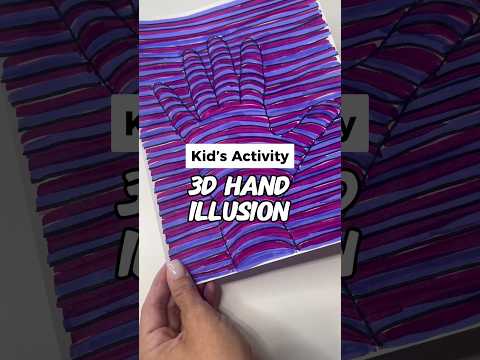 How To Make A 3D Hand Illusion Drawing ✍🏼 60 Days of Summer - Day 58 #shorts  #artproject