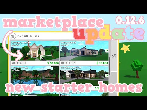 🏡NEW BLOXBURG UPDATE! MARKETPLACE *I MADE A STARTER HOUSE* 0.12.6 #bloxburg