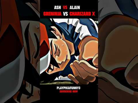 Ash's Greninja vs Alain's Mega Charizard X & First Meet - Pokemon XY&Z #pokemon #ashattitude