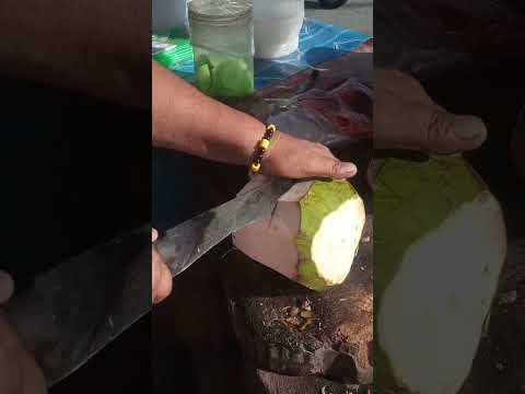 freshly cut coconut water Asmr pH street food #cuttingskils #coconutwater #streetfood #Gatchie Jr