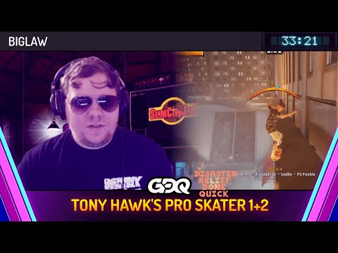 Tony Hawk's Pro Skater 1+2 by Biglaw in 33:21 - Disaster Relief Done Quick 2024