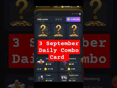 how to unlock 3 September daily combo card hamster Kombat | hamster Kombat daily combo cards