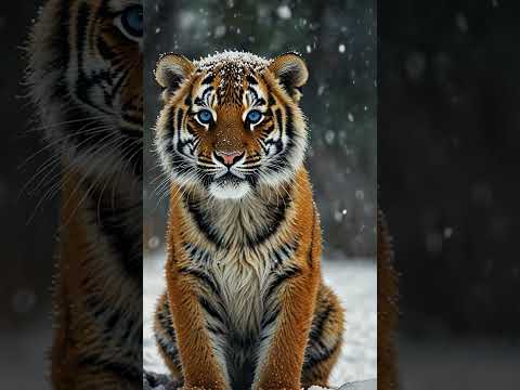 Snowy Adventures of a Majestic Tiger Cub