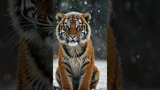 Snowy Adventures of a Majestic Tiger Cub