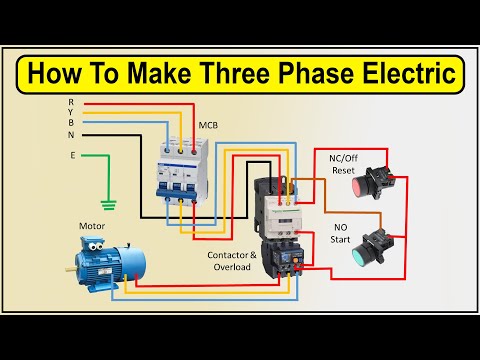 How To Make 3 phase motor wiring diagram | 3 phase motor connection diagram | 3 phase motor wiring