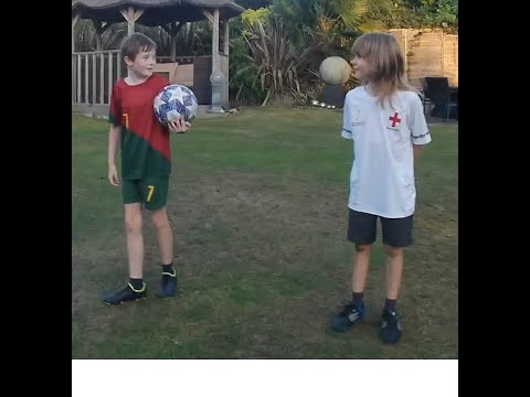 Isaac & Luke football Skills and bloopers