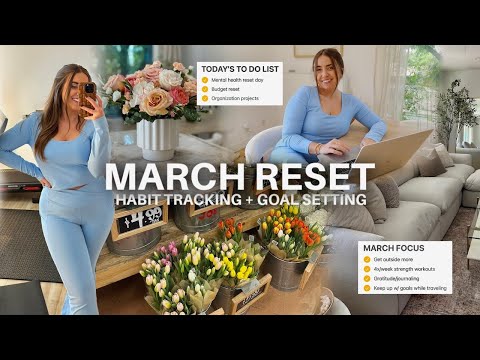 MARCH RESET | habit tracking, mental health break, budgeting, + setting march goals | morgan yates