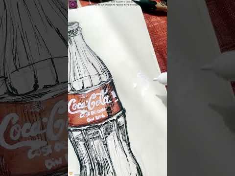 Painting tutorial - how to paint a Coca Cola bottle, part 2