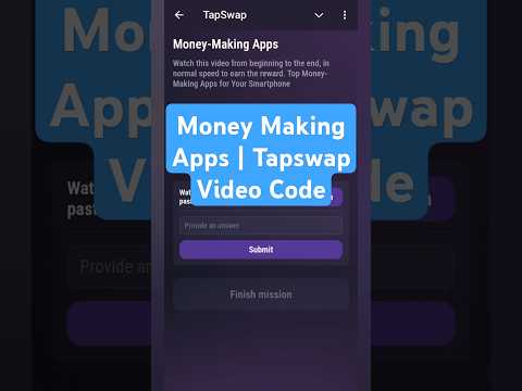 Money Making Apps | Tapswap Video Code