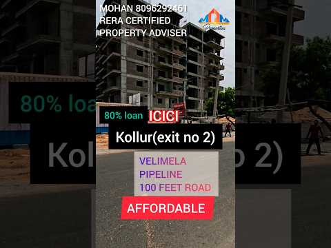 AFFORDABLE PRICE ✅@KOLLUR🛑(EXIT NO 2) 📌10 FLOORS💯semi gated 100 feet pipeline ROAD FACING 📌