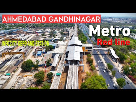 Ahmedabad-Gandhinagar Metro June Update | Phase 2 Red Line |  Ahmedabad Gujarat #4k