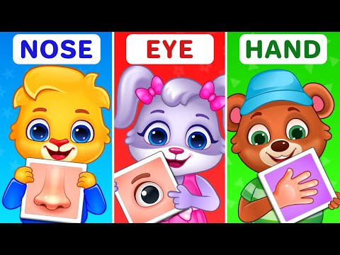 Body Parts Song For Children | Kids Learn Different Body Parts Names with Lucas & Friends