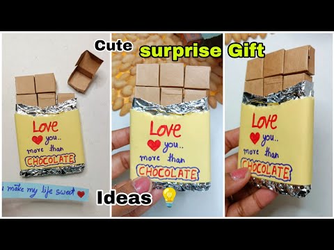 DIY Cute Romantic Gift Ideas for Your Love❤️| Easy Chocolate Gifts #tubertip #cutegift #surprisegift