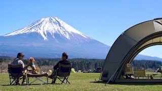 Mt.Fuji camping with my dog,Japanese scenery, Healing camp, ASMR