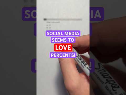 Social Media Seems to Love Percents! #Shorts #percents #socialmedia #math #SAT