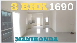 3 BHK 1690 sft | New flat for sale in Manikonda Hyderabad | City square feet 99890 11888