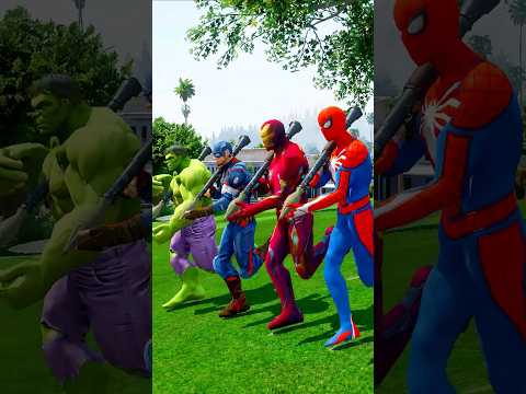 GTA V AVENGERS SAVING HULK AND SPIDER-MAN SKIBIDI'S TOILET FROM ZOMBIE'S #shorts #gta5