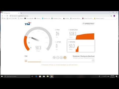 TM Unifi 500mbps speedtest in Sabah Malaysia