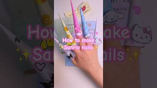 Sanrio paper nails DIY💗 #sanrio #diy #cutegift