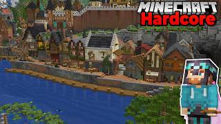 Transforming my Minecraft City Harbor in Hardcore 1.21 Survival